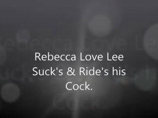 丽贝卡 爱 背风处 sucks & rides 他的 公鸡.